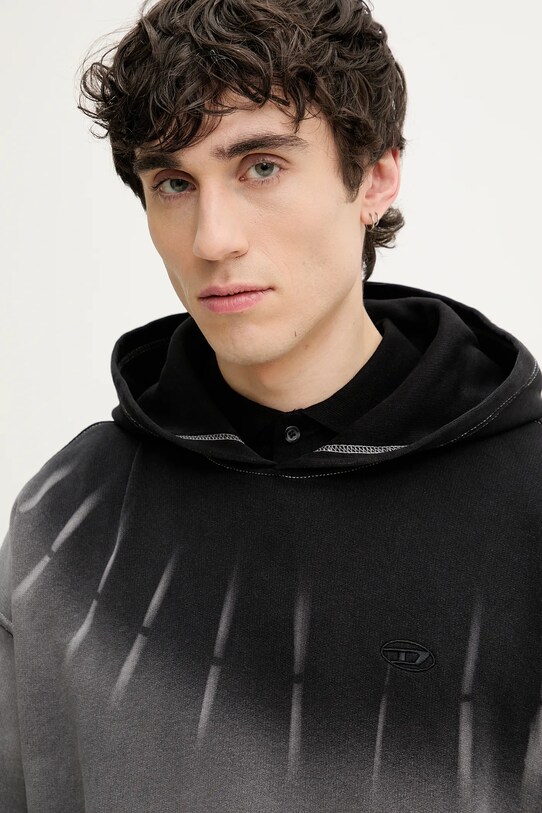 Μπλούζα Diesel S-BOXT-HOOD-R2 SWEAT-SHIRT μαύρο A16123.0SLBP