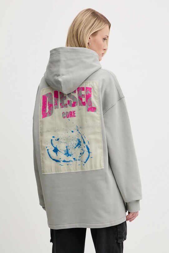 Odzież Diesel bluza bawełniana S-BAXT-HOOD-R1 SWEAT-SHIRT A16171.0BMBJ szary