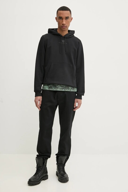 Diesel bluza S-GINN-HOOD-R3 SWEAT-SHIRT A16425.0HYAT negru SS25