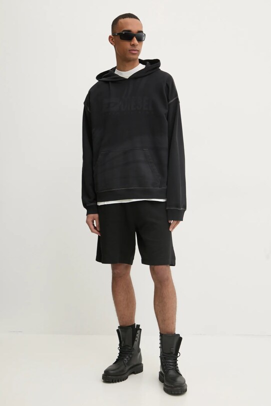 Mikina Diesel S-BOXT-HOOD-R9 SWEAT-SHIRT A16429.0LJBT černá SS25