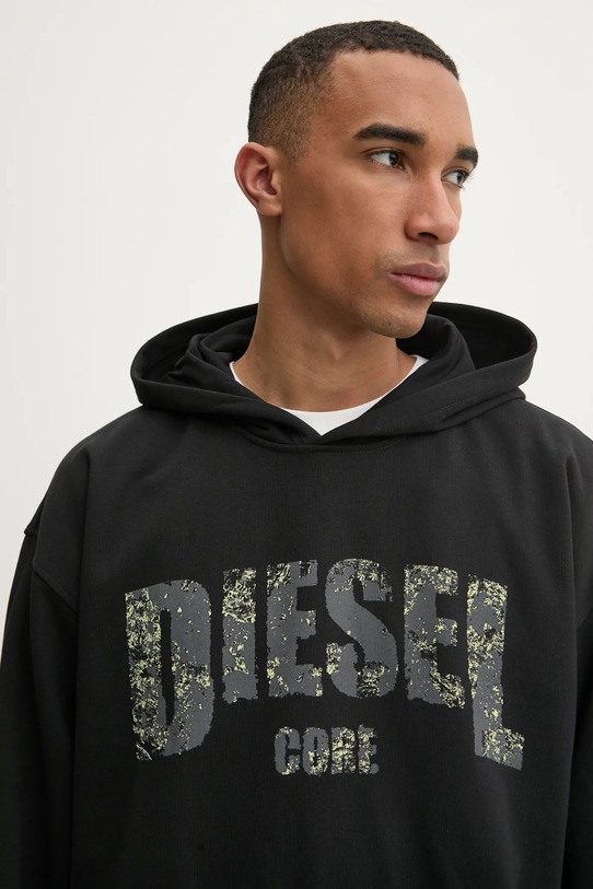 Diesel bluza S-BOXT-HOOD-R13 SWEAT-SHIRT negru A17269.0HYAT