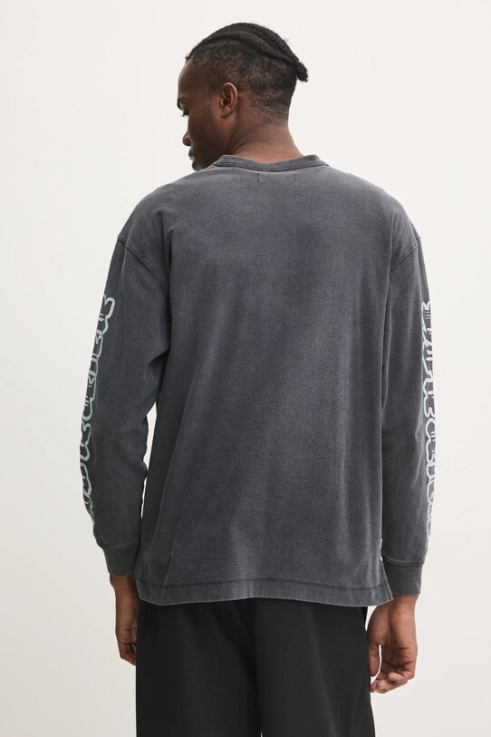 Одяг Бавовняний лонгслів PURPLE BRAND TEXTURED JERSEY LS TEE P204.JWGW125 сірий