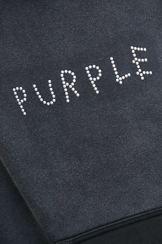 PURPLE BRAND pamut melegítőfelső HWT FLEECE PO HOODY P401.HBSS125 szürke