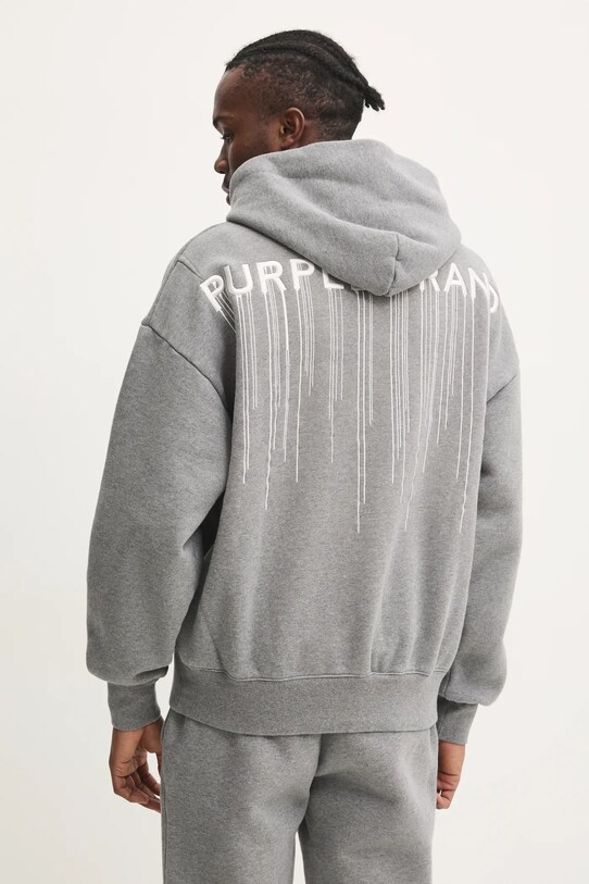 Odzież PURPLE BRAND bluza bawełniana HWT FLEECE PO HOODY P401.HMHT125 szary