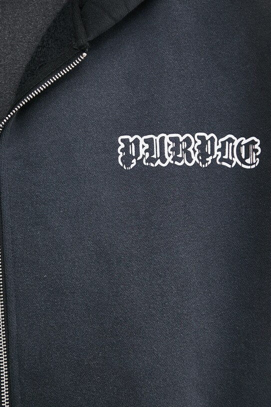 Βαμβακερή μπλούζα PURPLE BRAND HWT FLEECE ZIP FRONT HOODY P460.HBGW125 γκρί