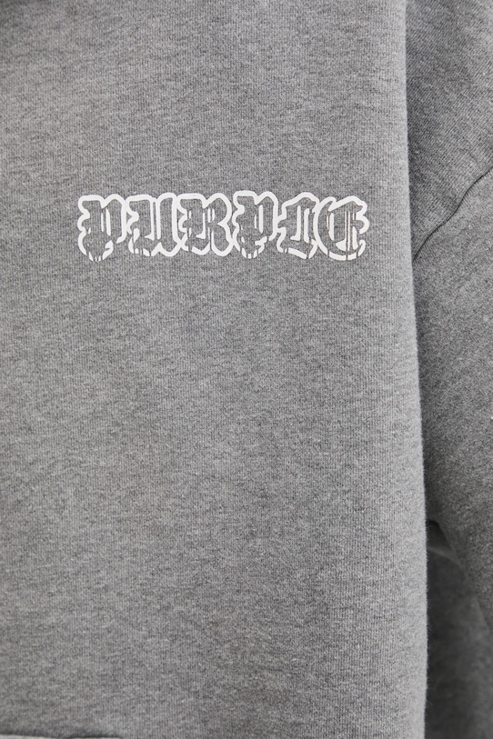 PURPLE BRAND pamut melegítőfelső HWT FLEECE ZIP FRONT HOODY P460.HHGG125 szürke