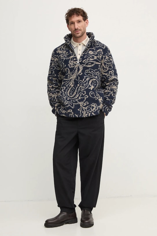 Флисовая кофта Barbour MFL0204NY91 тёмно-синий SS25