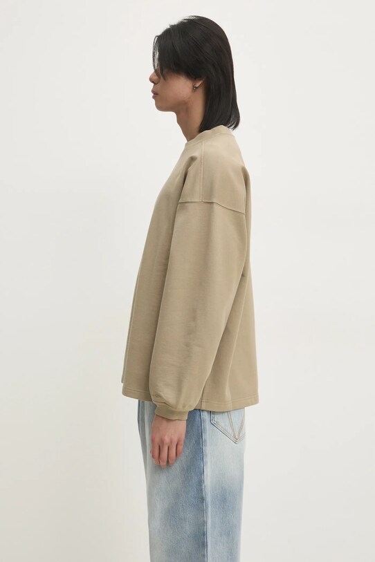 VETEMENTS felpa Oval Logo Cropped Boxy UA66CW600T beige SS25