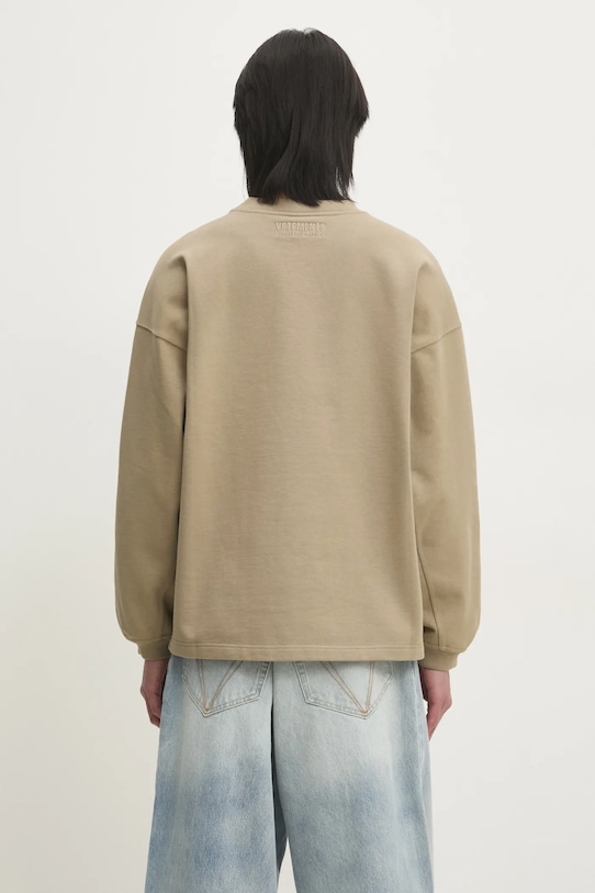 Clothing VETEMENTS sweatshirt Oval Logo Cropped Boxy UA66CW600T beige