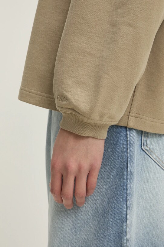 VETEMENTS felpa Oval Logo Cropped Boxy UA66CW600T beige