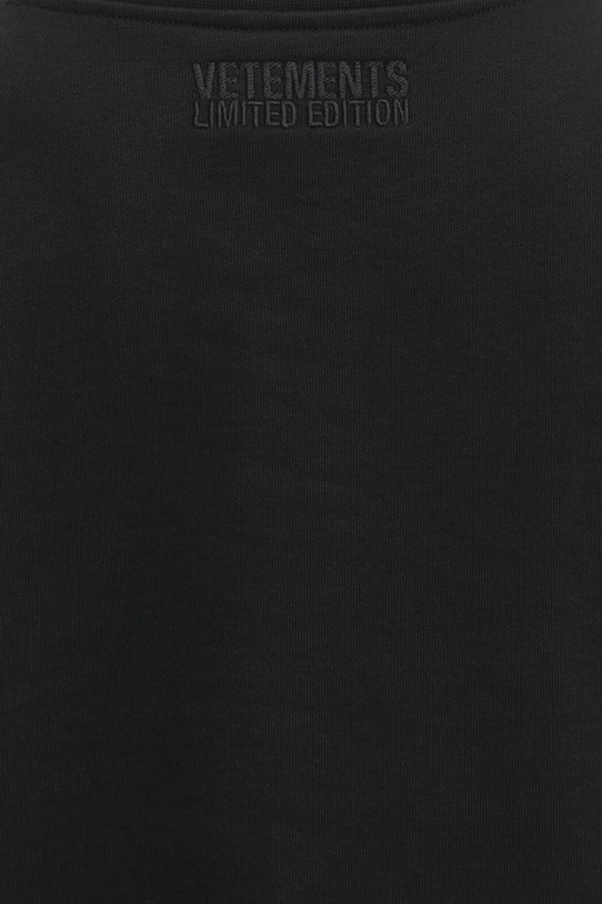 Mikina VETEMENTS Oval Logo Cropped UA66CW600BB čierna