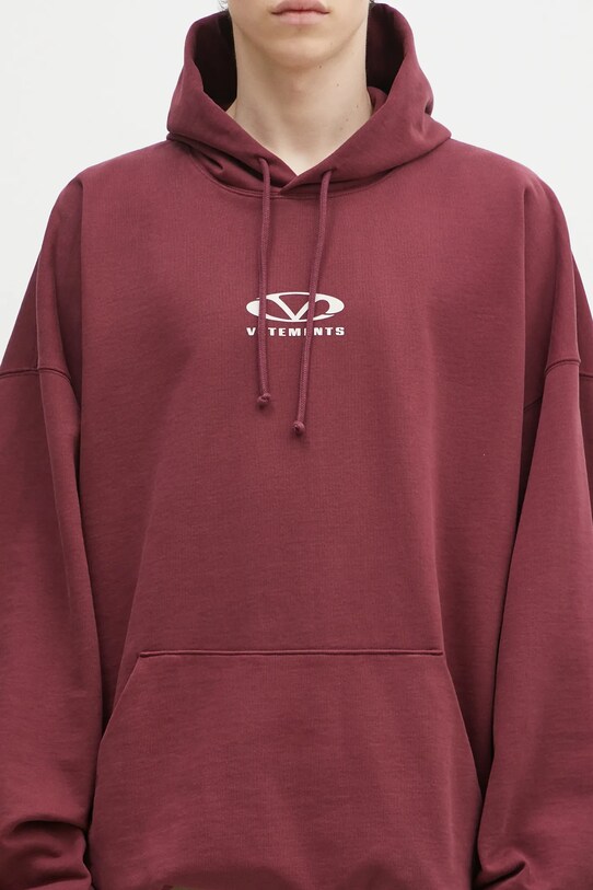 Mikina VETEMENTS Oval Logo Cropped Boxy UA66HD600R burgundské
