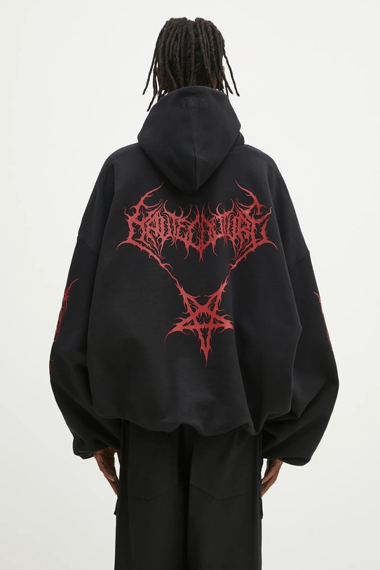 Clothing VETEMENTS sweatshirt Death Metal Cropped Boxy UA66HD620BR black