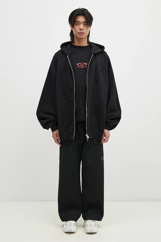 VETEMENTS bluza Embroidered Logo Oversized UA66HD810B czarny