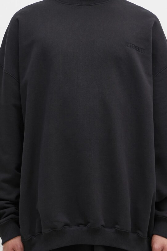 Mikina VETEMENTS Embroidered Logo Oversized UA66CW640B černá