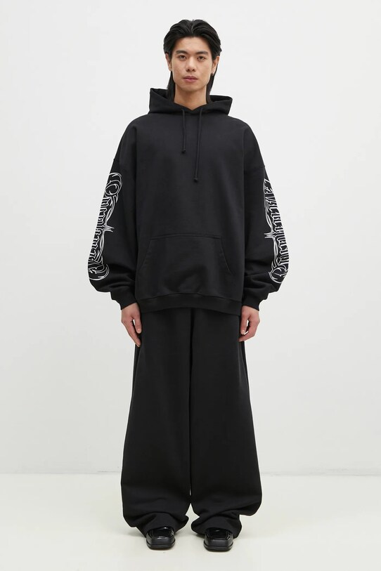VETEMENTS felpa Metal Embroidered Oversized UA66HD750B nero