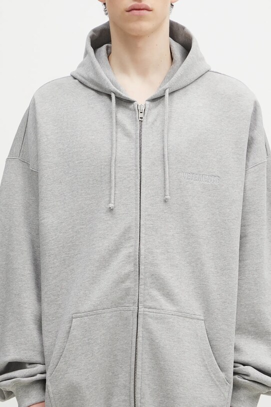 Dukserica VETEMENTS Embroidered Logo Oversized siva UA66HD810G