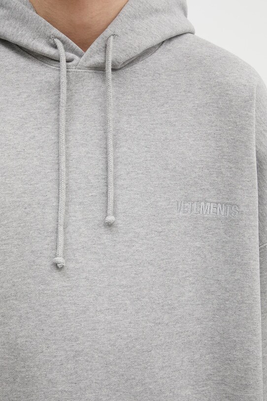 VETEMENTS sweatshirt Embroidered Logo Oversized gray UA66HD780G