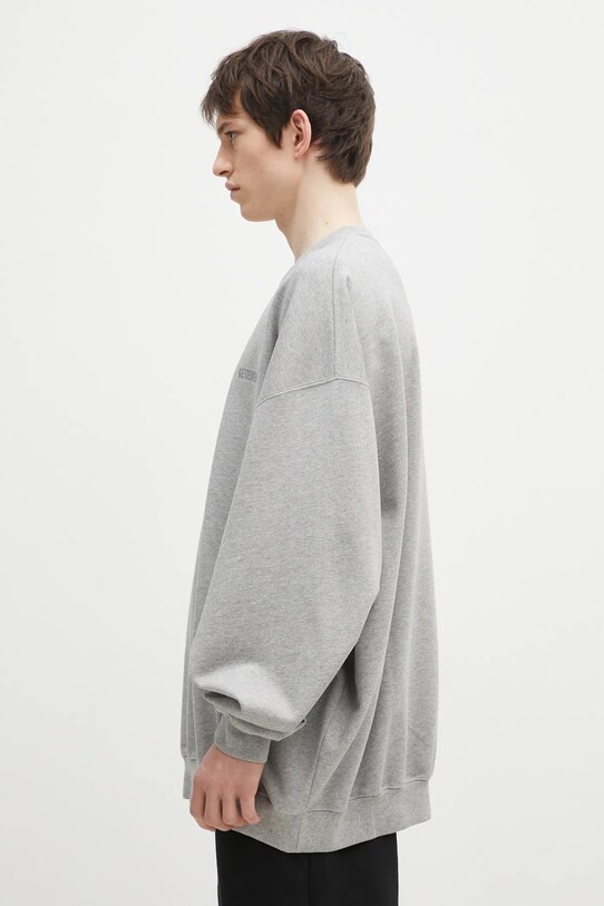 VETEMENTS felpa Embroidered Logo Oversized UA66CW640G grigio SS25