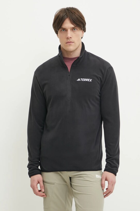 Sportovní mikina adidas TERREX Essentials bez kapuce černá JP0783
