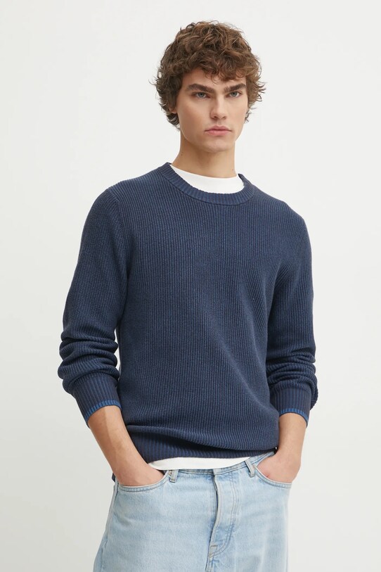 Odzież Marc O'Polo sweter z domieszką wełny 431516060368 granatowy