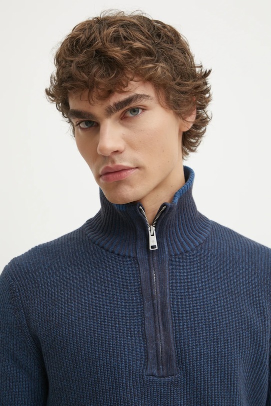 Marc O'Polo sweter z domieszką wełny 431516060370 granatowy