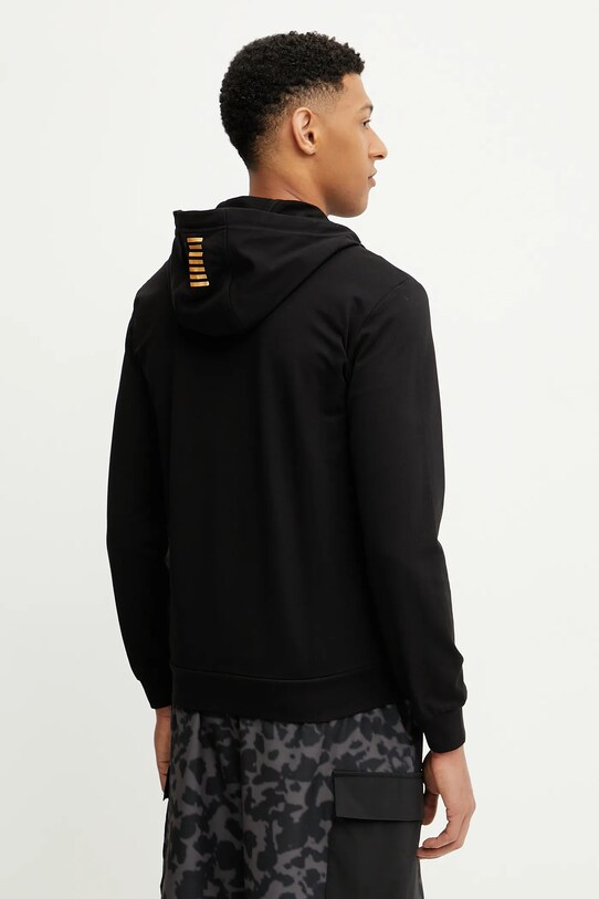 EA7 Emporio Armani hanorac de bumbac negru PJVRZ.8NPM33