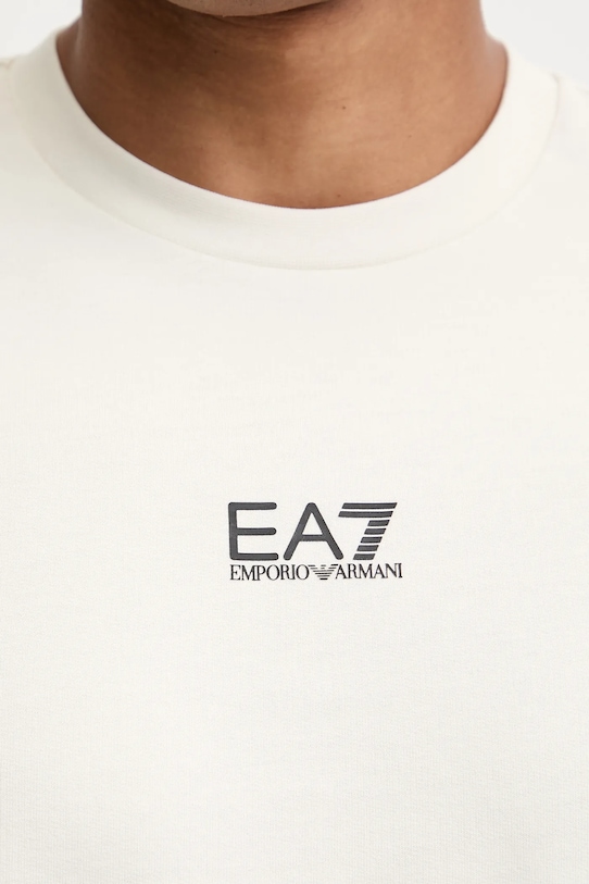 Pamučna dukserica EA7 Emporio Armani PJVRZ.8NPM30 bež