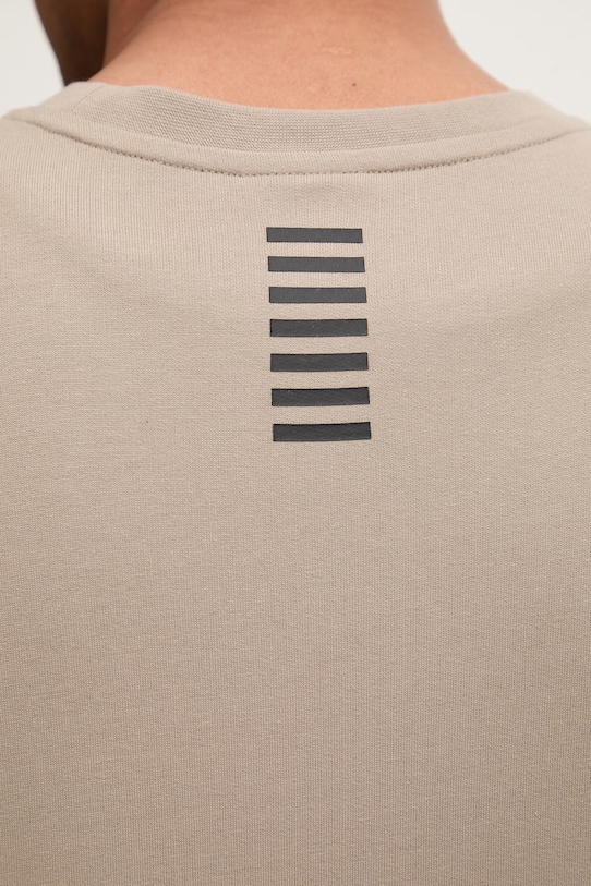 Bavlnená mikina EA7 Emporio Armani hnedá PJVRZ.8NPM30
