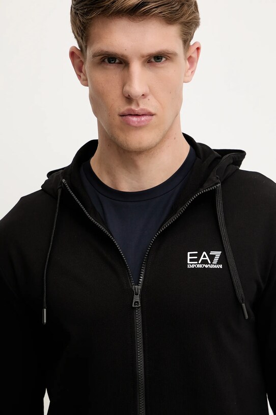 EA7 Emporio Armani hanorac de bumbac negru AF13512.7M000568