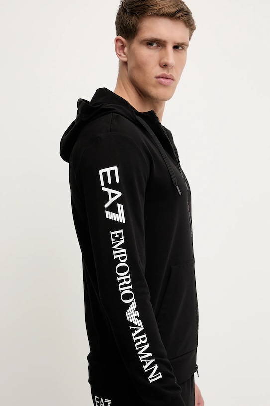 EA7 Emporio Armani pamut melegítőfelső AF13512.7M000568 fekete
