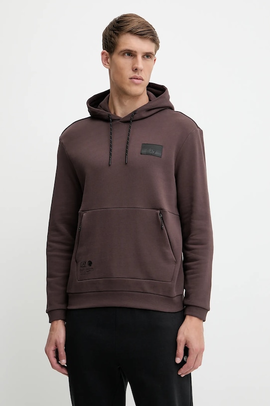 Oblečenie Bavlnená mikina EA7 Emporio Armani AF13531.7M000082 hnedá