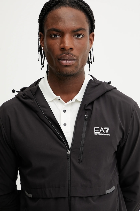 Športová bunda EA7 Emporio Armani čierna AF13392.7M000071