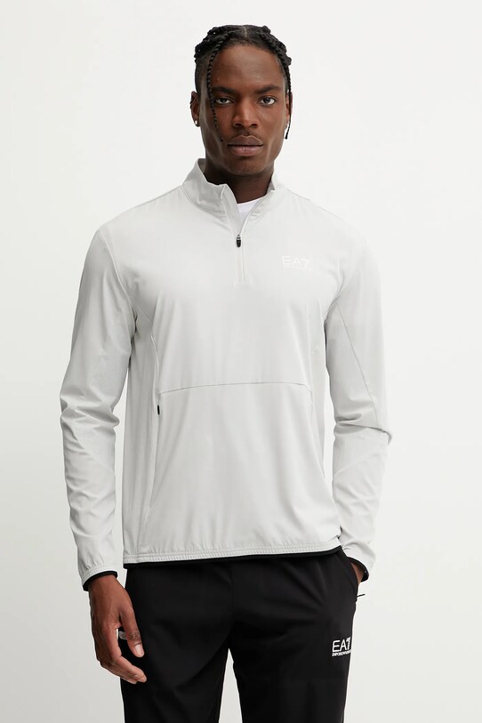 EA7 Emporio Armani bluza treningowa z elastanem szary AF13137.7M000070