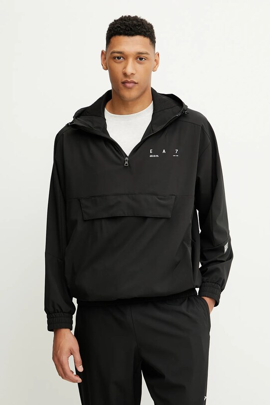 Bunda EA7 Emporio Armani jemné zateplenie čierna AF13417.7M000114
