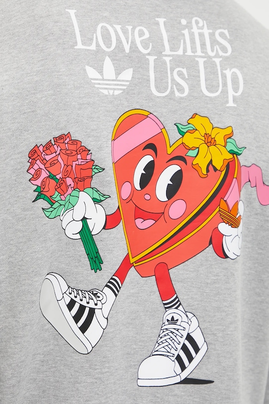 adidas Originals pamut melegítőfelső MBN HOODIE JP0979 szürke