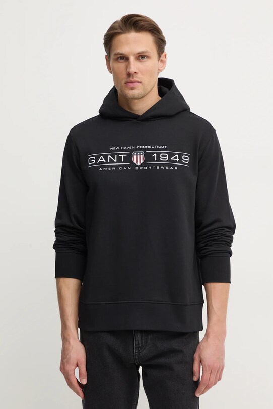 Кофта Gant с капюшоном чёрный 2044014