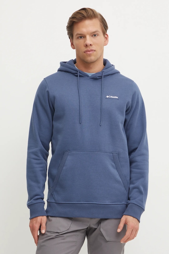 Mikina Columbia Meridian Creek bez kapuce modrá 2105851
