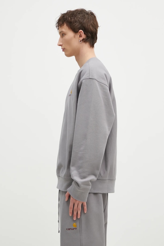 Суичър Carhartt WIP American Script Sweat I025475.2LRXX сив SS25
