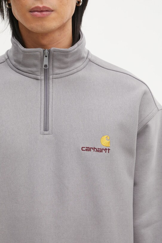 Carhartt WIP bluza Half Zip American Script Sweat szary I027014.2LRXX