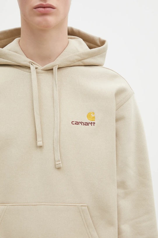 Carhartt WIP sweatshirt Hooded American Script Sweat beige I028279.2LPXX