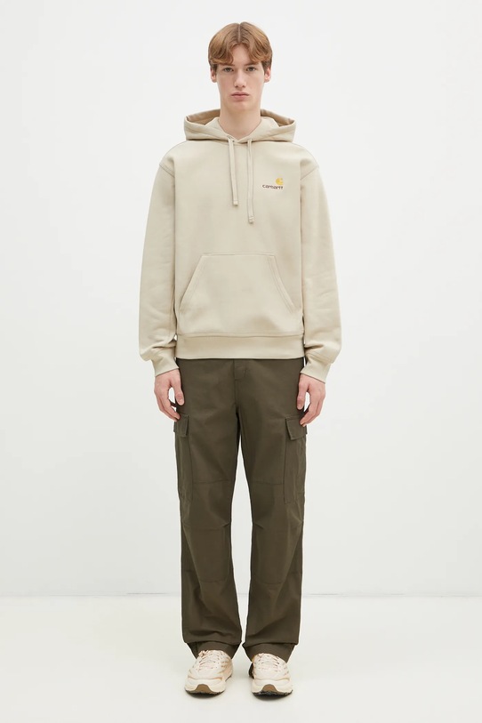 Carhartt WIP sweatshirt Hooded American Script Sweat I028279.2LPXX beige