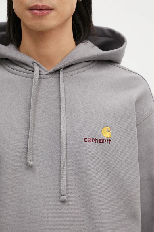 Mikina Carhartt WIP Hooded American Script Sweat sivá I028279.2LRXX
