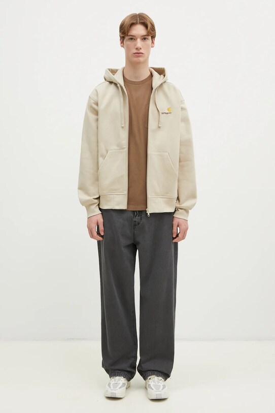 Carhartt WIP bluza Hooded American Script Jacket beżowy I033063.2LPXX
