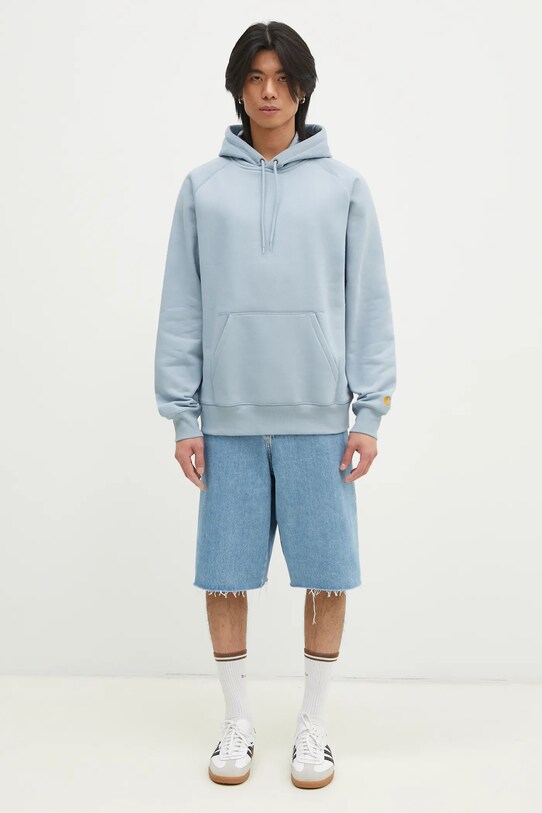 Carhartt WIP bluza Hooded Chase Sweat I033661.2MYXX turkusowy