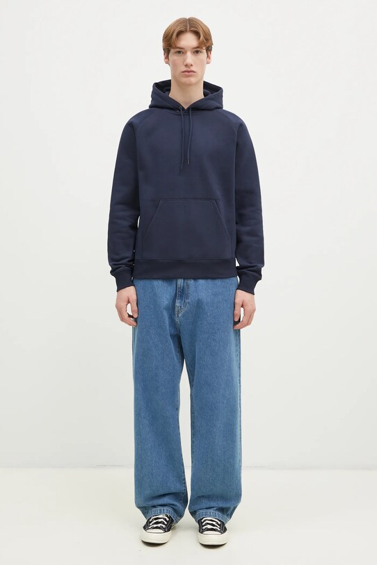Кофта Carhartt WIP Hooded Chase Sweat темно-синій I033661.2MZXX