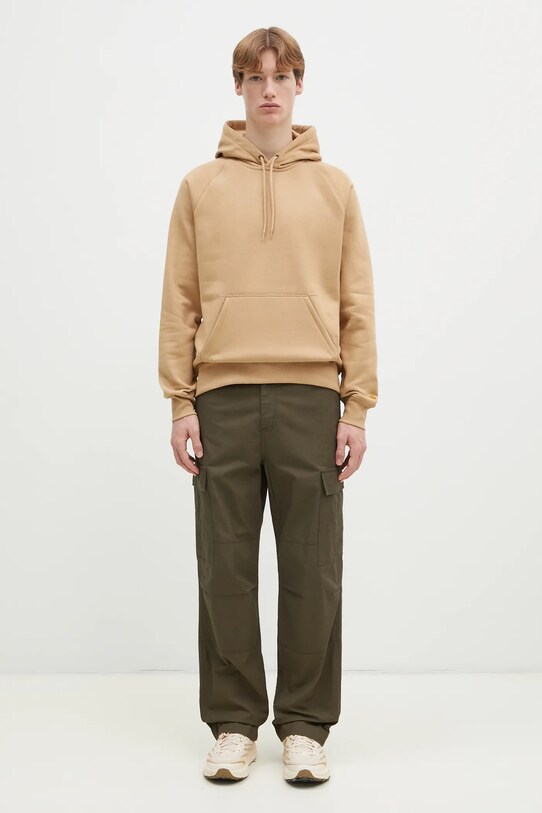 Dukserica Carhartt WIP Hooded Chase Sweat bež I033661.2N1XX