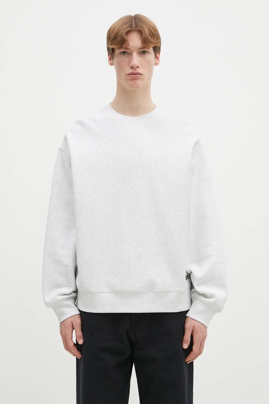 Pamučna dukserica Carhartt WIP Label Script Sweat bez uzorka siva I034429.482XX