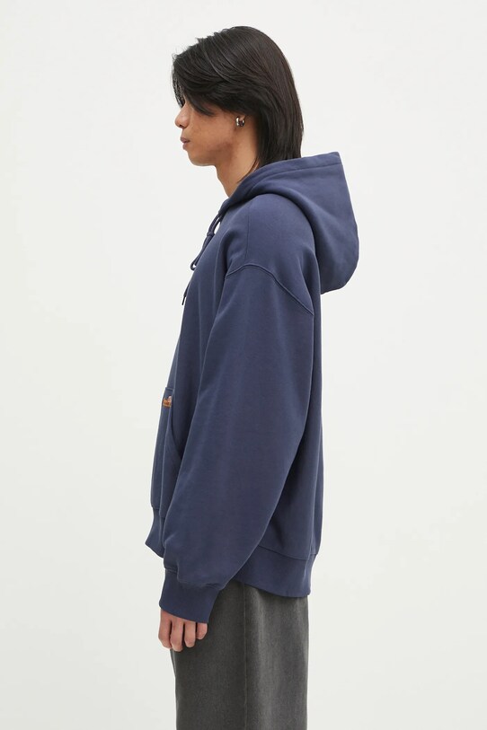 Carhartt WIP bluza bawełniana Hooded Label Script Sweat I034430.01XX niebieski SS25