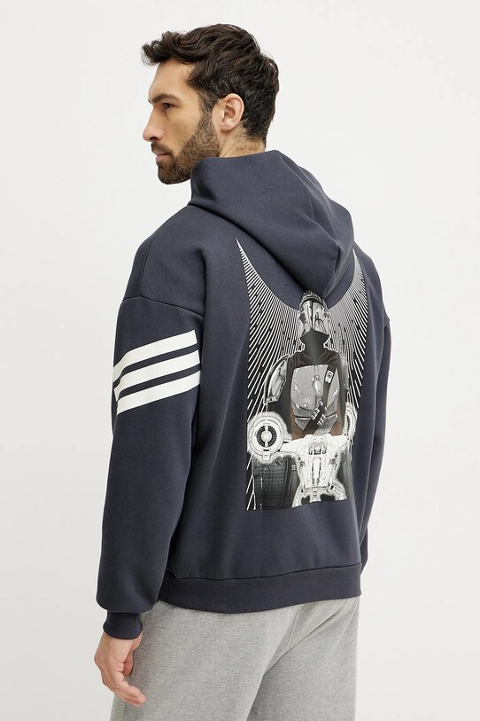 Mikina adidas x Mandalorian s kapucí šedá JI5720
